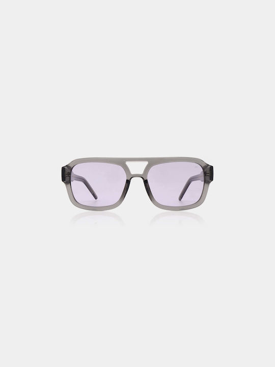 A.Kjaerbede Kaya Sunglasses with Gray Acetate Frame and Purple Lenses KL2316-005