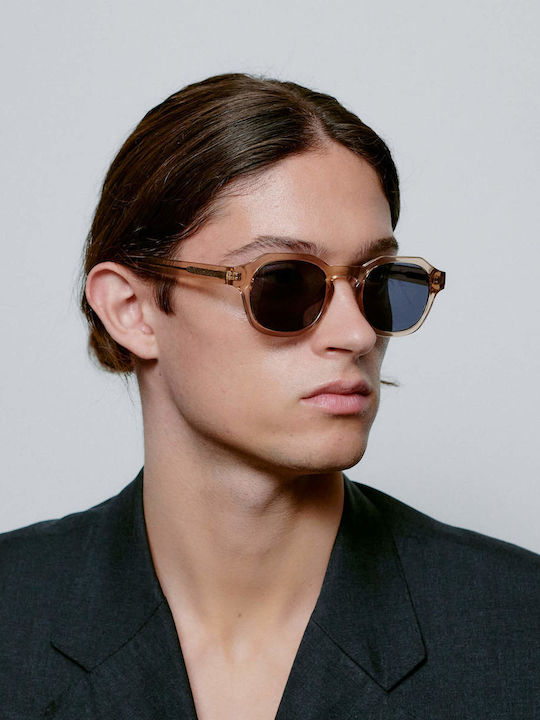A.Kjaerbede Zan Unisex Γυαλιά Ηλίου με Μπεζ Κοκκάλινο Σκελετό και Γκρι Φακό