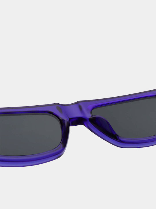 A.Kjaerbede Jean Unisex Sunglasses with Purple Plastic Frame and Black Lens KL2315-004