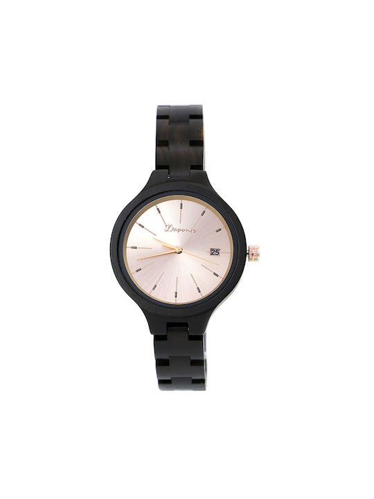 Daponte Watch with Black Wooden Bracelet