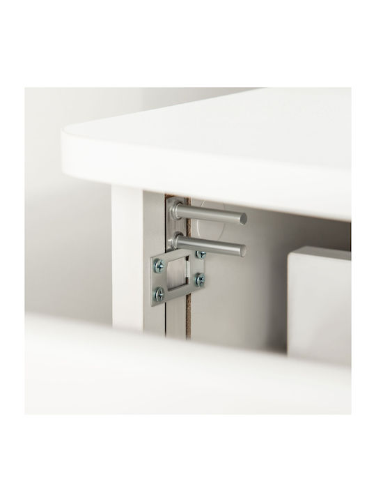 Schublade Büro aus MDF mit Rollen & Schloss 43x45x72cm
