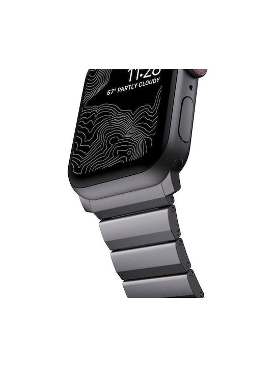 Nomad Aluminum Λουράκι Ανοξείδωτο Ατσάλι Space Grey (Apple Watch 42/44/45mm)