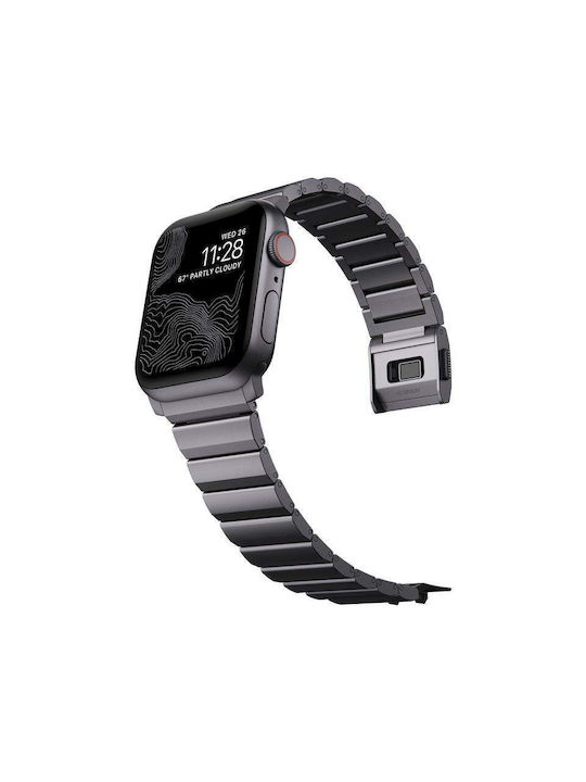 Nomad Aluminum Λουράκι Ανοξείδωτο Ατσάλι Space Grey (Apple Watch 42/44/45mm)