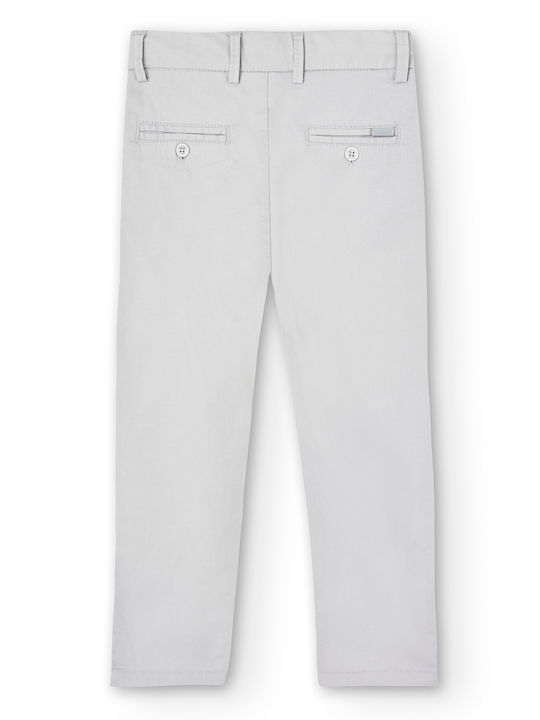 Boboli Boys Fabric Chino Trouser Gray