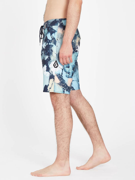 Stoney 19 Men's Swimwear Bermuda Navy Blue with Patterns