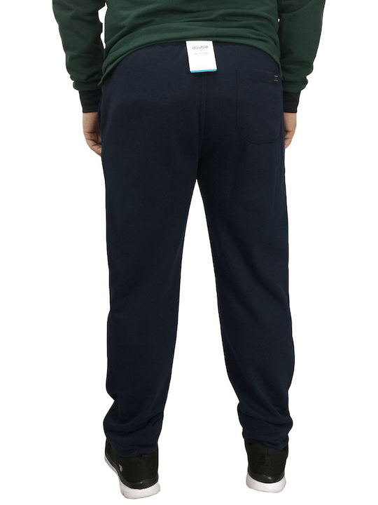 Double VA Men's Sweatpants with Rubber Blue