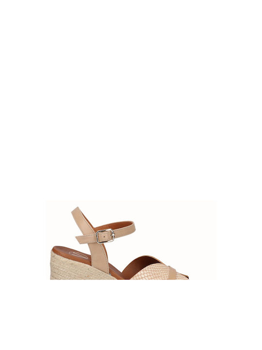 Viguera Women's Platform Beige 1902 Snake