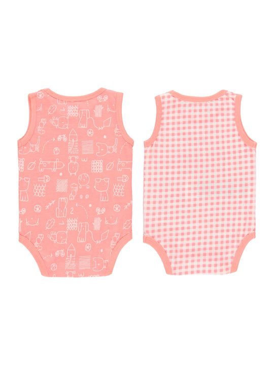 Boboli Baby Bodysuit Set Sleeveless Pink