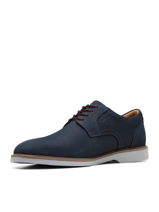 Malwood Men's Leather Casual Shoes Blue