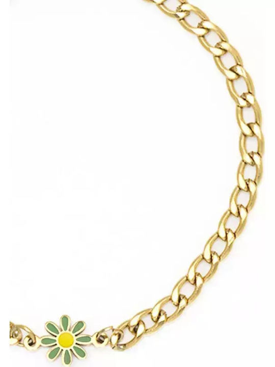 Oozoo Bracelet Chain made of Steel Gold Plated