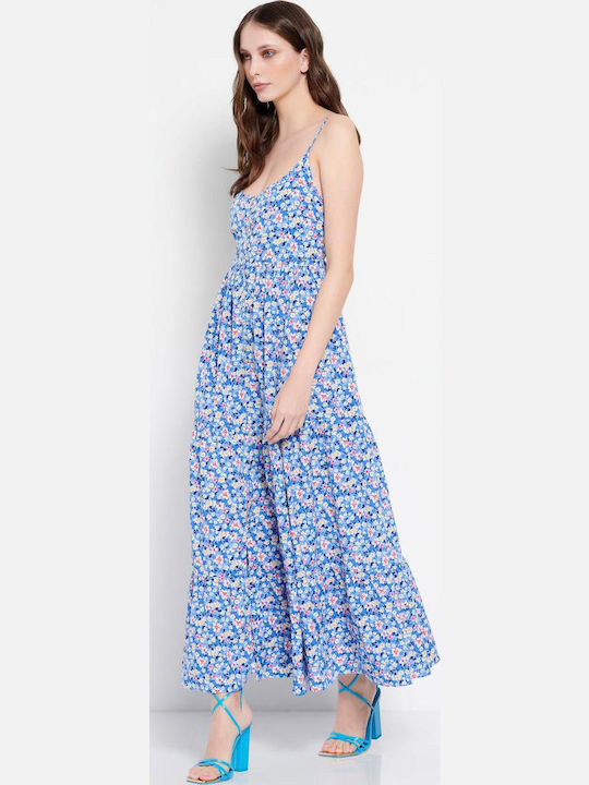 Sommer Maxi Kleid mit Tränen Tranquil Blau