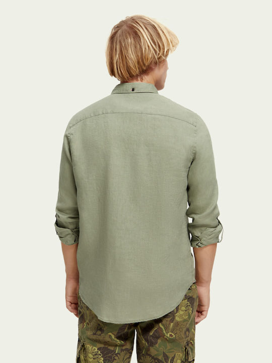 Scotch & Soda Linen Shirt Khaki