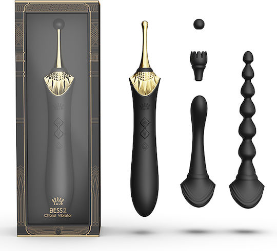 Zalo Bess 2 Clitoral Vibrator Clitoral Vibrator 22cm Obsidian Black