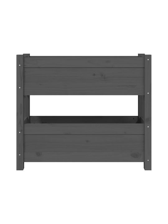 vidaXL Planter Box Wooden Gray 77x25x66cm.