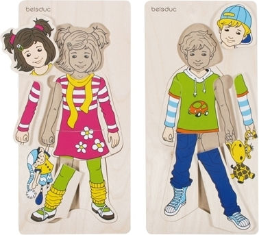 Lemnos Puzzle pentru Copii cu Îmbinări Anika & Denis 26buc Beleduc
