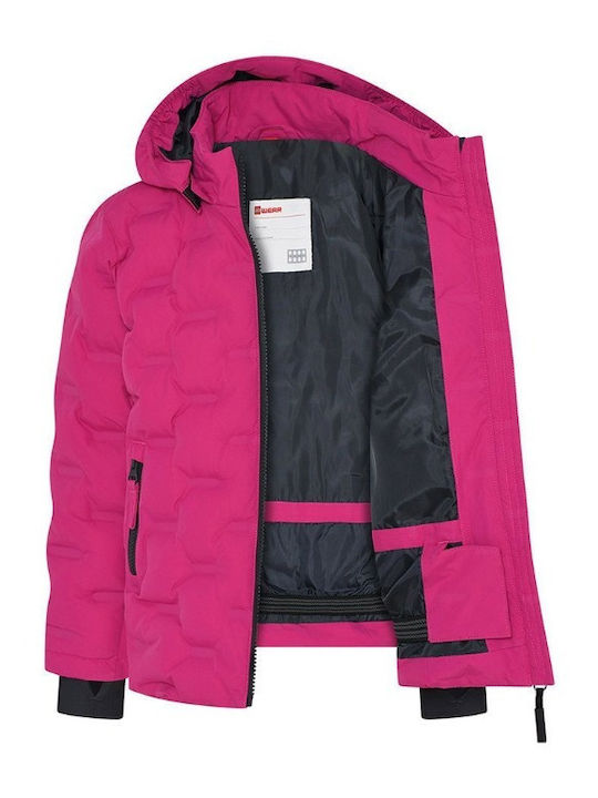 Kids' Quilted Jacket Short with Hood Fuchsia