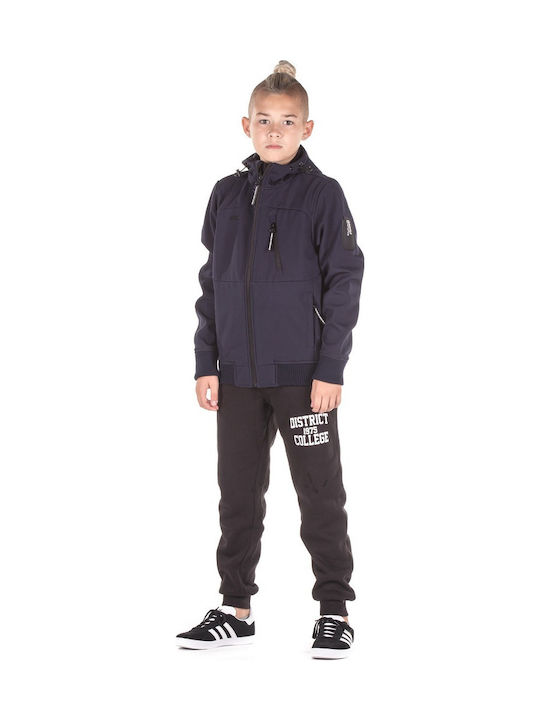 Kids' Casual Jacket Short with Hood Navy Blue