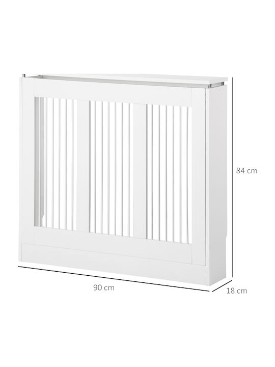 HomCom Κάλυμμα Καλοριφέρ από MDF Λευκό 90x18x84cm