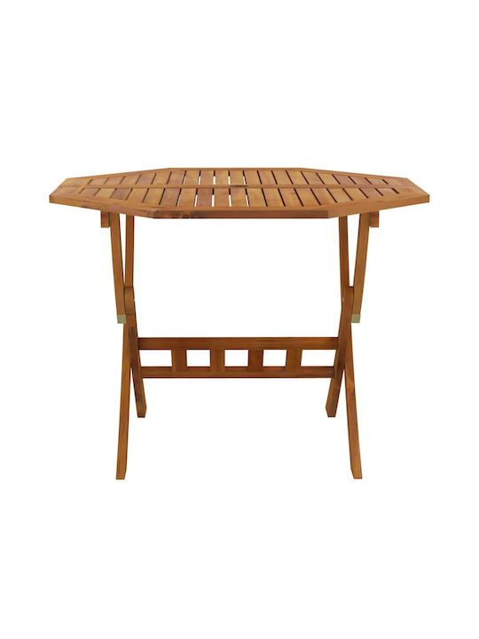Garten- und Terrassentisch aus Akazie Zusammenklappbar 90x90x75cm