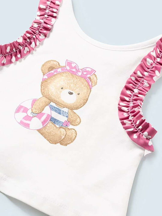 Mayoral Costum de baie pentru copii Set cu pălărie Roz