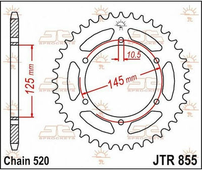 JT Sprockets Pinion spate 46 Dinți pentru Yamaha XT 600 / XV 750 Virago