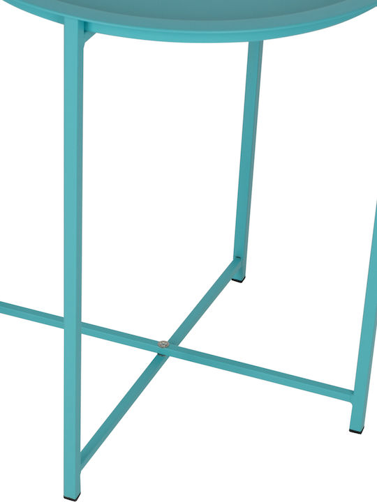 Samuel Auxiliary Outdoor Free Standing Metal Table Turquoise 46x46x52cm