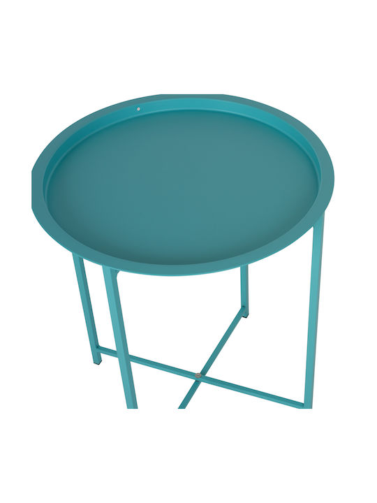 Samuel Auxiliary Outdoor Free Standing Metal Table Turquoise 46x46x52cm