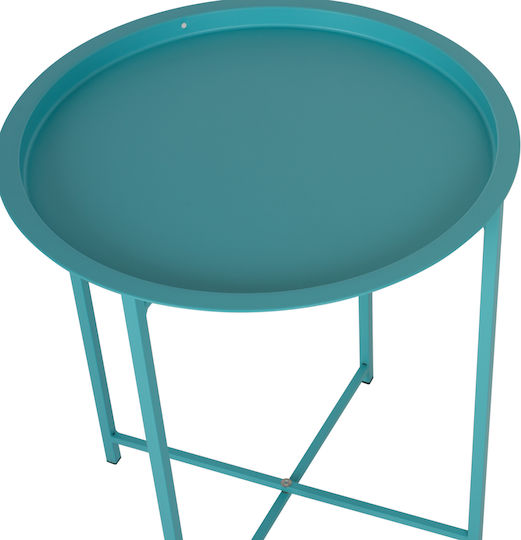 Tisch für kleine Außenbereiche Stabil Samuel Turquoise 46x46x52cm