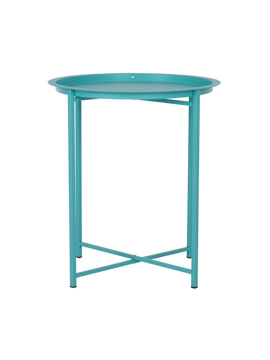 Samuel Auxiliary Outdoor Free Standing Metal Table Turquoise 46x46x52cm
