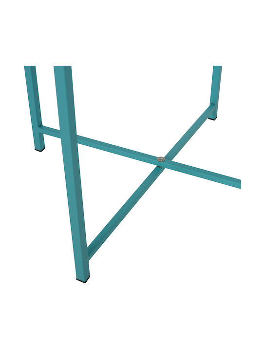 Samuel Auxiliary Outdoor Free Standing Metal Table Turquoise 46x46x52cm