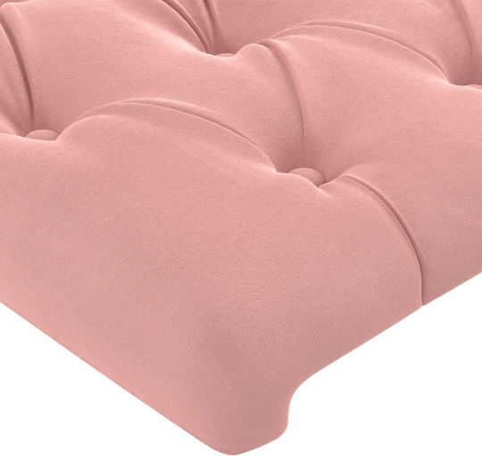 vidaXL Fabric Bed Headboard Pink 144x88cm