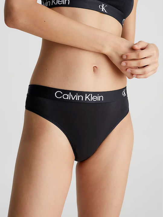 Calvin Klein Cotton Women's String 2Pack Gray