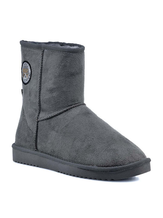 O'neill Suede Women's Ankle Boots with Fur Gray