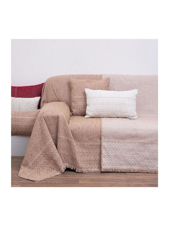 Anna Riska Three-Seater Sofa Throw 2 Sides 1446 180x280cm Beige