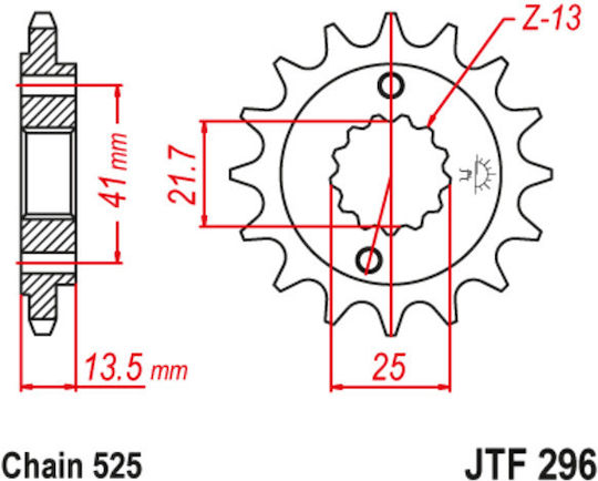 JT Sprockets Front Sprocket 16 Teeth for Honda Africa Twin CRF1000L / Africa Twin XRV 750 / Shadow / Transalp