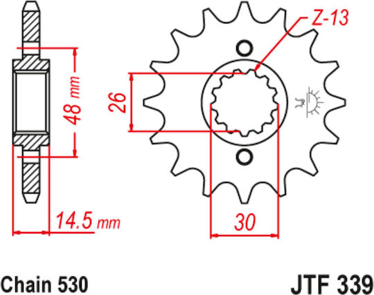 JT Sprockets Vorderes Ritzel 16 Zähne für Honda CBR 1100 / Crossrunner