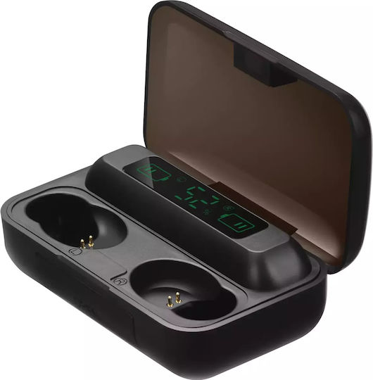 Sandberg Powerbank Earbud Bluetooth Handsfree Căști cu Carcasă de Încărcare Negru