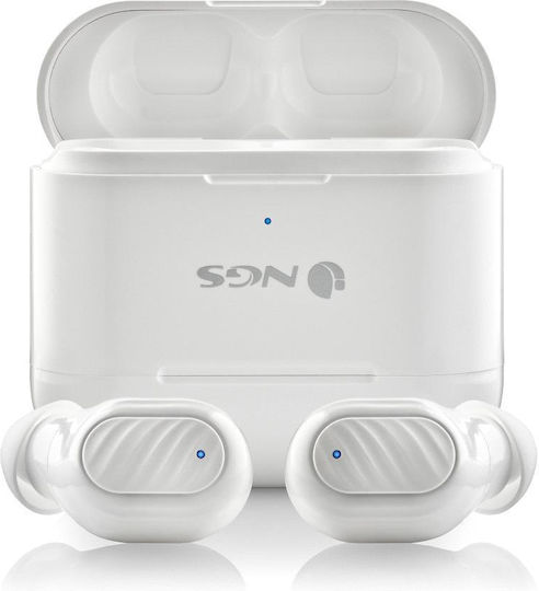 NGS Artica Duo In-ear Bluetooth Handsfree Ακουστικά με Θήκη Φόρτισης Λευκά