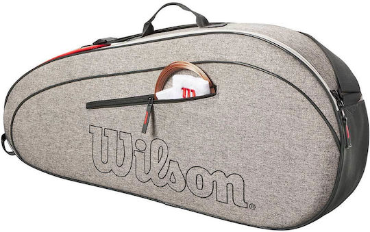 Wilson Team 3-Pack Τσάντα Ώμου / Χειρός Τένις 3 Ρακετών Γκρι