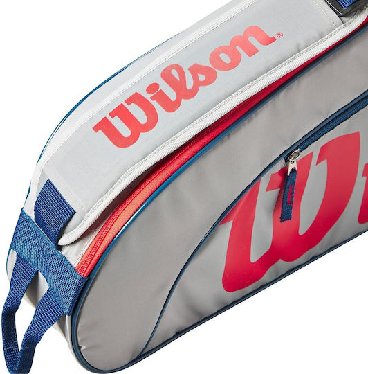 Wilson Παιδική Τσάντα Ώμου / Χειρός Τένις 3 Ρακετών Γκρι