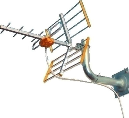 Mistral Mini Magic Antenna Εξωτερική Κεραία Τηλεόρασης (δεν απαιτεί τροφοδοσία) σε Πορτοκαλί Χρώμα Σύνδεση με Ομοαξονικό (Coaxial) Καλώδιο