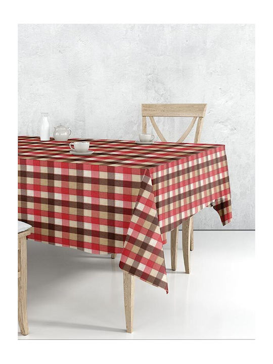 Sunshine 6997 Cotton & Polyester Tablecloth Red 140x220cm 172-4-6997-red