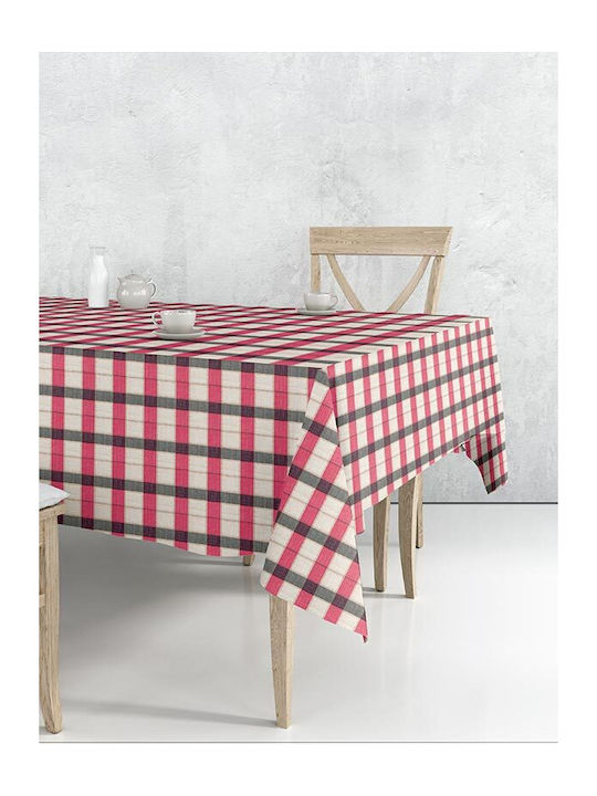 Sunshine 5452 Cotton & Polyester Checkered Tablecloth Red 140x140cm