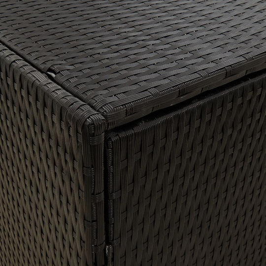 Zweiflügeliger Schrank Kunststoff mit 3 Regale Black 59x40x180cm