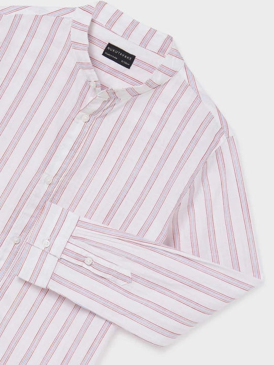 Kids Striped Shirt Long Sleeve Red