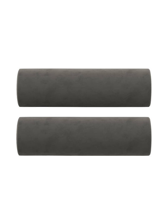 vidaXL Sofa-Kissen aus Samt Dunkelgrau 2 Stück 15x50cm
