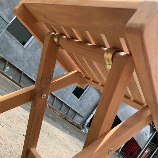 Auxiliary Table for Small Outdoor Spaces Made of Teak Foldable 40x40x45cm
