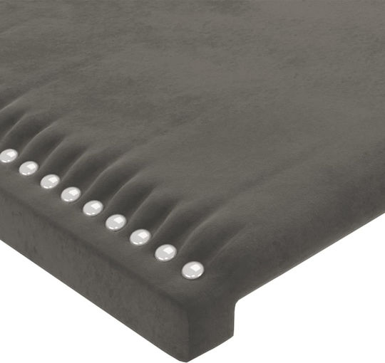 vidaXL Fabric Bed Headboard Dark Gray 103x88cm