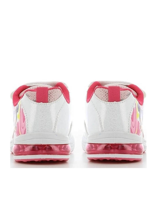Kinder Sneakers mit Klettverschluss & Lichtern Weiß