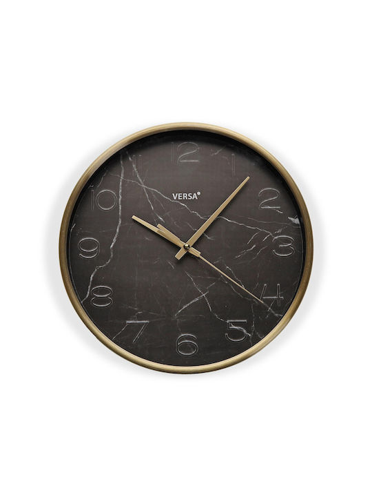 Versa Wall Clock Metallic Black Ø25.2cm